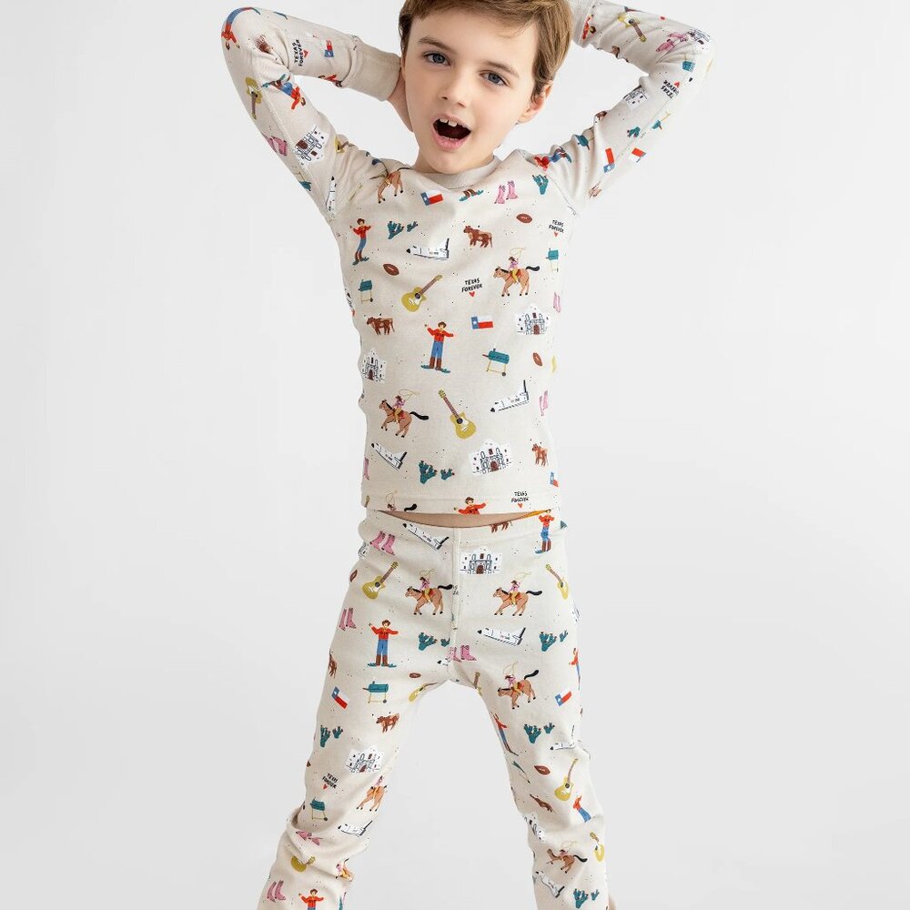 Smaller Things Goodnight Texas Unisex Pajama Set Size 2 Years Cotton Jersey NWT